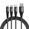 Sign 3-v-1 kabel Lightning, USB-C, Micro-USB, 3A, 1,2 m - črn