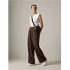 Sinsay - Wide leg pantalone sa modalom - tamno braon
