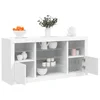 Komoda s LED svjetlima bijela 142,5 x 37 x 67 cm