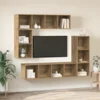 vidaXL Komplet TV omaric 4 pcs artisan hrast Konstruiran les