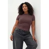 Trendyol Curve Ženska bluza Tbbss26Af00060, Braon