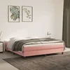 Okvir za krevet s oprugom ružičasti 180x200 cm baršunasti