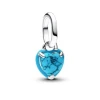 Pandora Srebrni mini obesek Turkizno srce Me 793827C01