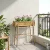 Vrtni saksija s držačem Prirodna 100 x 38 x 114 cm Bambus