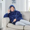 Huggle Hoodie – Kombinacija Dukserice i Ćebeta - Plava