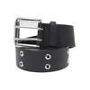 Double Eyelet PU Belt Black