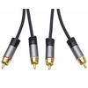 PremiumCord Zaščiten kabel HQ 2x CINCH-2x CINCH M/M 5m