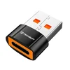 OTG adapter Techsuit HyperPort A7 USB-C v USB-A 5Gbps, 10A - oranžen