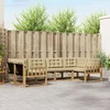 Set vanjskih sofa s jastukom 6 pcs Bijela i bež