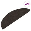 Vidaxl Preproge za stopnice samolepilne 20 kosov črne 56x17x3 cm