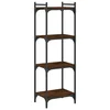 Regal za knjige 4 razine smeđa boja hrasta 40x30x120 cm drveni
