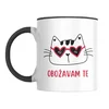 Šolja Obožavam te, 330 ml, Bela