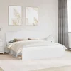 vidaXL vidaXL Konstrukcija postelje Bela 200 x 200 cm Masivno borovo les, (5000102457)