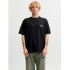 JACK & JONES Majica JORNORREBRO črna / naravno bela