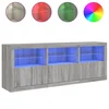 Vidaxl Komoda z LED lučkami siva sonoma 181,5x37x67 cm