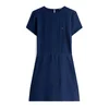 Tommy Jeans Vsakodnevna obleka DW0DW21120 Mornarsko modra Regular Fit