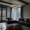 Vibia LED viseča svetilka RHYTHM, sivo-rjava 131 x 87 cm 927 dim - Dnevna soba/jedilnica - Dizajn - Kovina