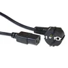 ACT AK5010 napajalni kabel omrežni konektor Schuko CEE 7/7 moški (kotni) - C13 IEC 60320 2,5 m črn