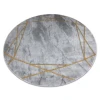 eoshop Okrogla preproga EMERALD exclusive 1022 glamur, eleganten marmor, geometrijska siva/zlata (Koberce Luszczow - Velikost: krog 160 cm)