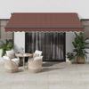 vidaXL Ročno zložljiva tenda rjava 400x300 cm
