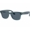 Ray-Ban Meta - Wayfarer (Standard) Smart Bluetooth Audio Glasses - Matte Jeans Transparent, Polarized Dusty Blue