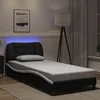 Okvir kreveta s LED-om bez madraca Hvar crno-bijeli 80x200cm