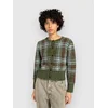 Element Plaid Cardigan furry plaid