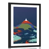 Plakat s paspartujem meditacija Bude na vrhu - 60x90 no frame