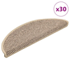 Samoljepljivi otirači za stepenice 30 kom 56x17x3 cm tamnobež