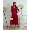 Squareonline Ženska haljina Red Lace, Crvena