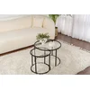 Hanah Home Klub sto-set Aurum, 60x60x43cm, 2 komada, Crni