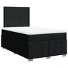 Vidaxl Box spring postelja z vzmetnico črna 120x190 cm blago