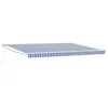 Vidaxl Vlečna tenda Modra in bela 4 x 2 m 100% poliester in aluminij