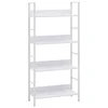 Police za knjige s 4 razine bijele 60 x 27,6 x 124,5 cm drvene