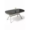 HANAH HOME Trpezarijski sto Olya Black Marble Chrome