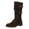 STEVE MADDEN Škornji z vezalkami Zoey temno rjava