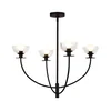 Alora Mood ALM-SYLVIA4-BK-CL - Luster na štapu SYLVIA 4xE14/40W/230V crna
