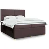 vidaXL vidaXL Box spring postelja z vzmetnico temno rjav 200x200 cm blago, (21307290)