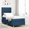 LED Box Spring Krevet s uzglavljem Plava 100 x 200 cm tkanina