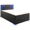 Xora BOXSPRING POSTELJA 140 cm x 200 cm , tekstil črna
