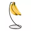 Northix Črno držalo za banane, viseči dizajn, gumijasta podlaga, elegantno za kuhinjo