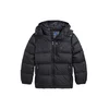 Polo Ralph Lauren za fante. 323969861001 Jakna s kapuco iz ripstopa s puhom črna (S), Črna, Priložnostno, Reciklirani poliste