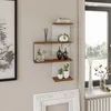 Hanah Home Zidna polica Cambel, 64x96x19 cm, Orah