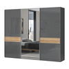 JELA Klizni plakar PK281-OG/ON - kolekcija Onyx - Antracit HG lak/Pacifik orah lak - 272x224x61 cm