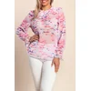 Bluza z dolgimi rokavi, roza