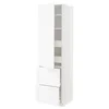 METOD/MAXIMERA Visoka omara+plc/4prd/vrata/2 ličn, bela Enköping/bela imitacija lesa, 60x60x220 cm