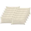 Vidaxl Dekorativna blazina 12 kos HEERLEN Krem 40 x 80 cm Mikrofibra