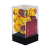 Kockice Chessex - Gemini - Red-Yellow Silver - Dice Block 16mm (12)