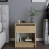 Hanah Home Noćni ormarić Sheridan 44,6x52,8x35,9cm Hrast