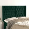 vidaXL Vzglavje z ušesi temno zeleno 163x16x118/128 cm žamet